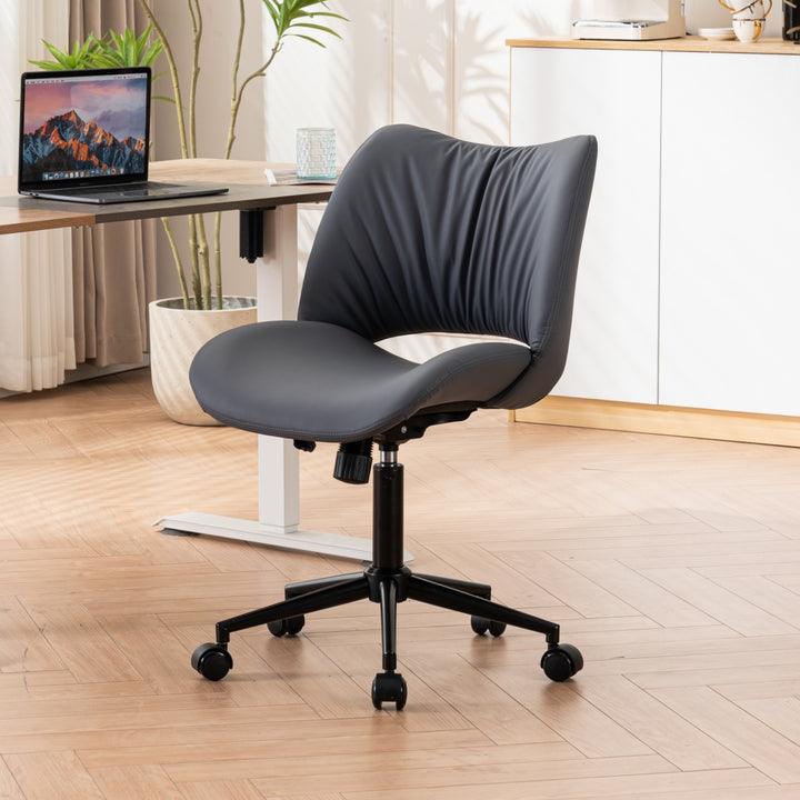 YOUNIKE Home Office Chair Armless Desk Chair with Widened Back