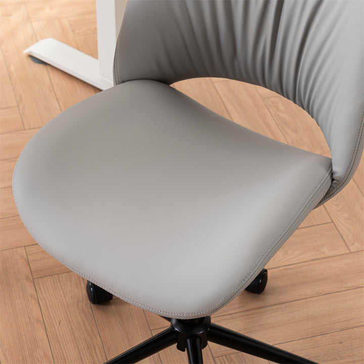 YOUNIKE Home Office Chair Armless Desk Chair with Widened Back