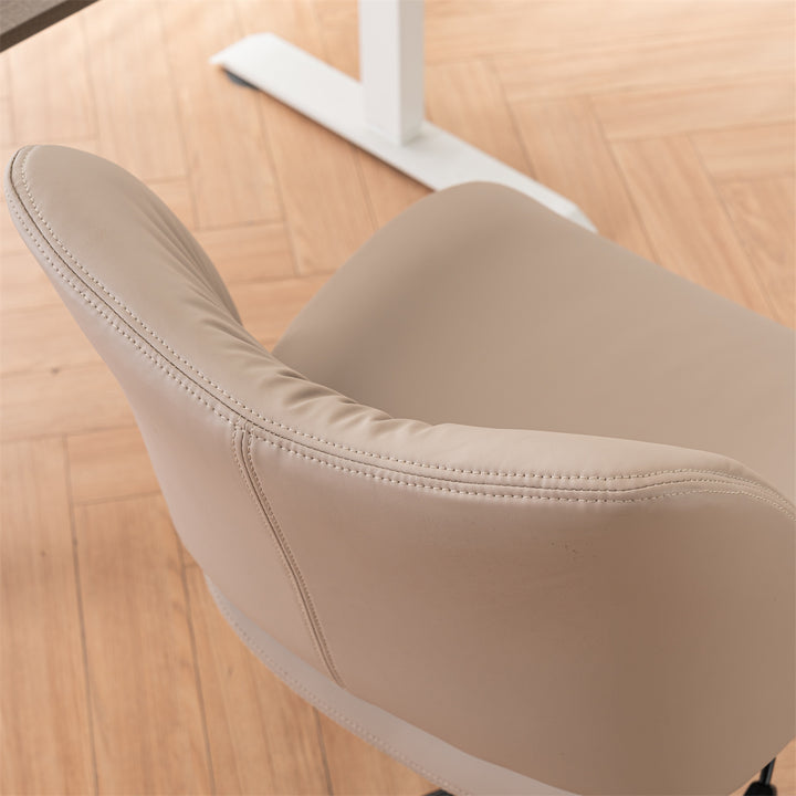 YOUNIKE Home Office Chair Armless Desk Chair with Widened Back