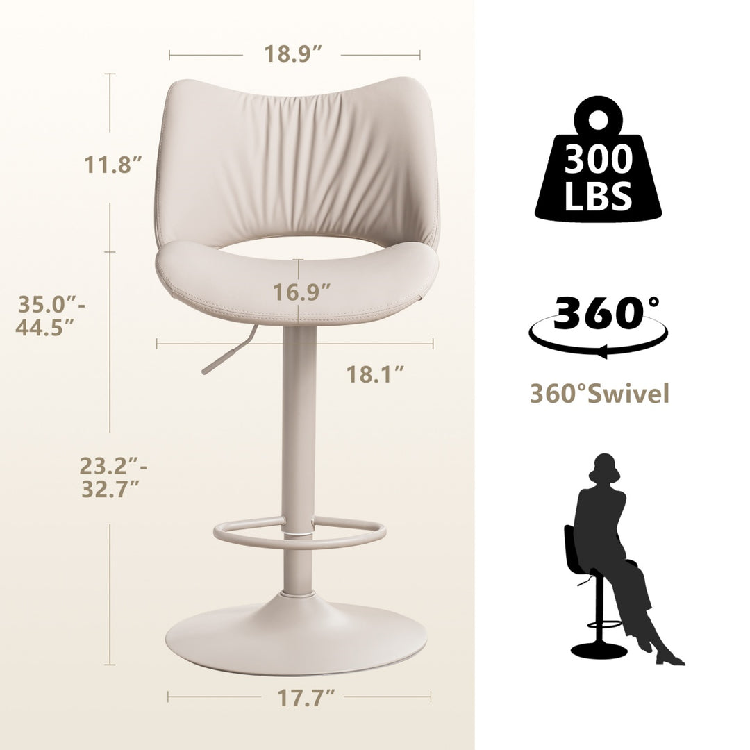 YOUNIKE Bar Stools Modern Counter Stools with Widened Back