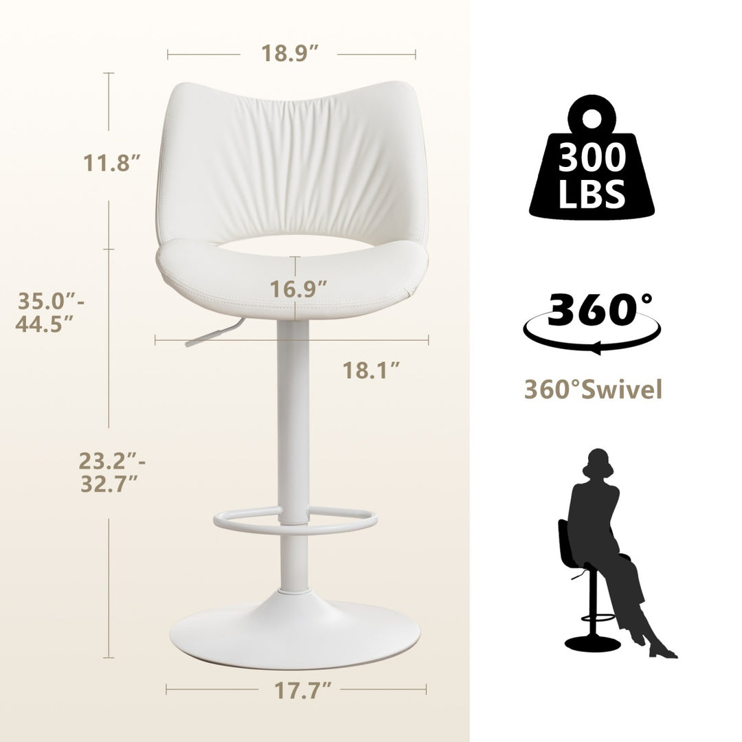 YOUNIKE Bar Stools Modern Counter Stools with Widened Back
