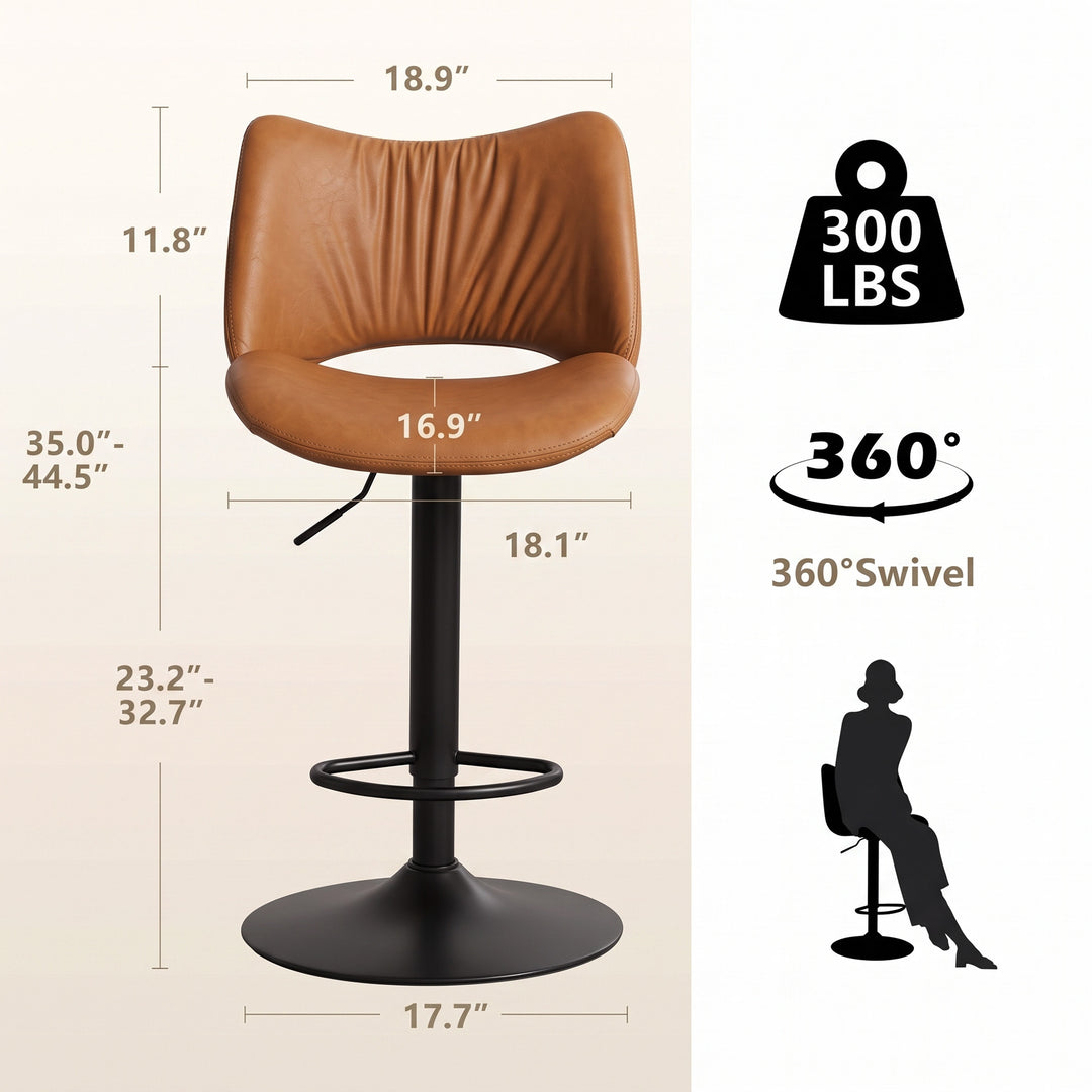 YOUNIKE Bar Stools Modern Counter Stools with Widened Back