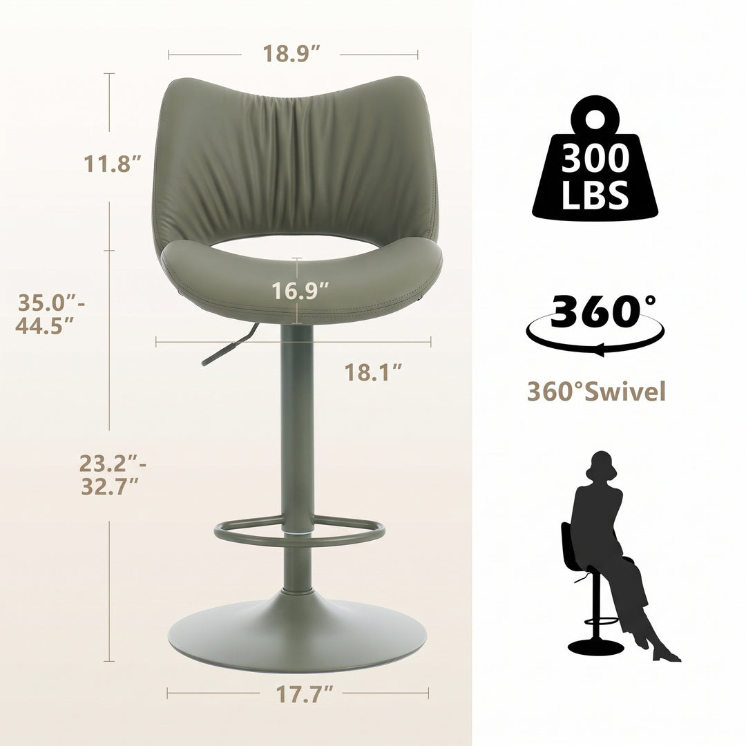 YOUNIKE Bar Stools Modern Counter Stools with Widened Back