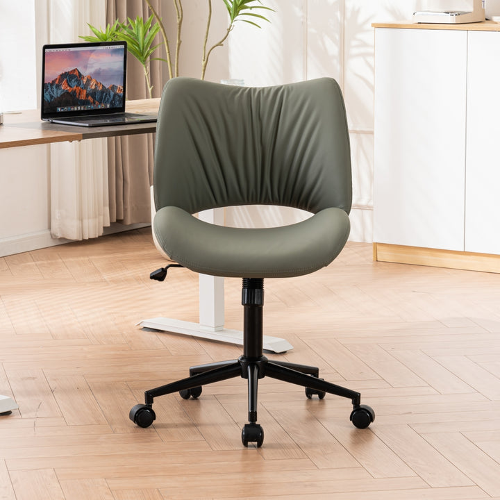 YOUNIKE Home Office Chair Armless Desk Chair with Widened Back