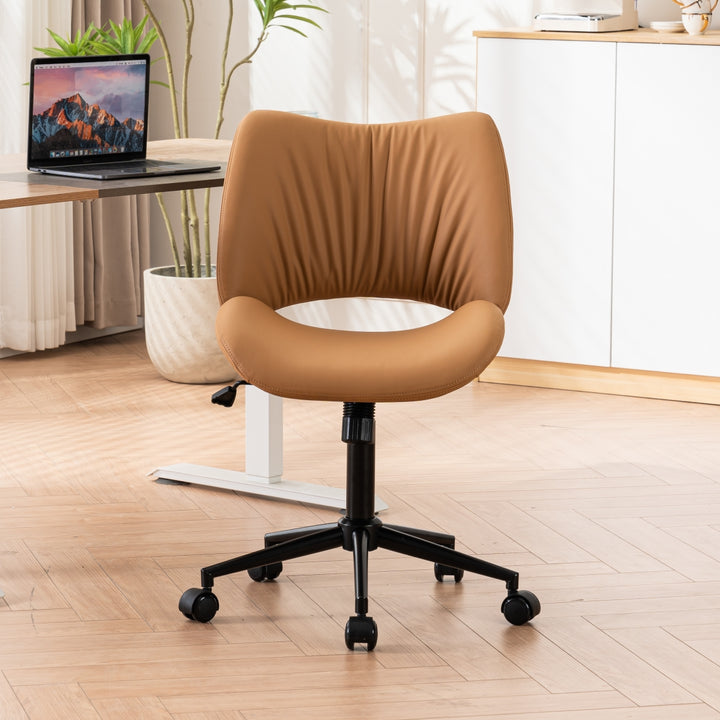 YOUNIKE Home Office Chair Armless Desk Chair with Widened Back