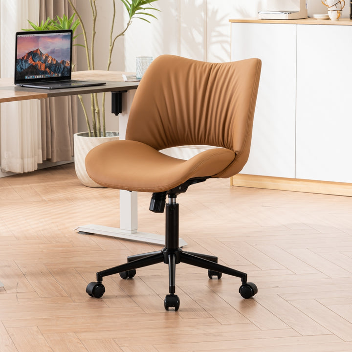 YOUNIKE Home Office Chair Armless Desk Chair with Widened Back