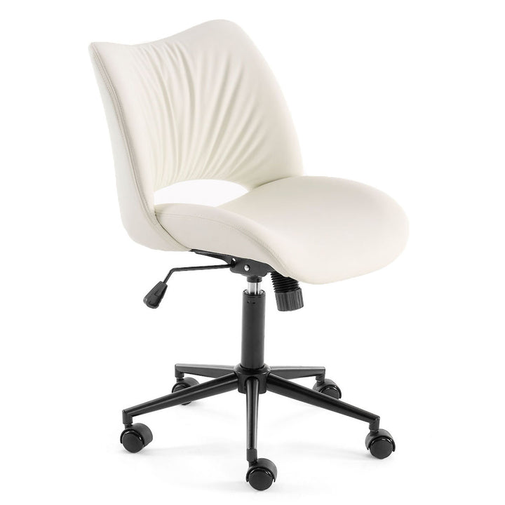 YOUNIKE Home Office Chair Armless Desk Chair with Widened Back