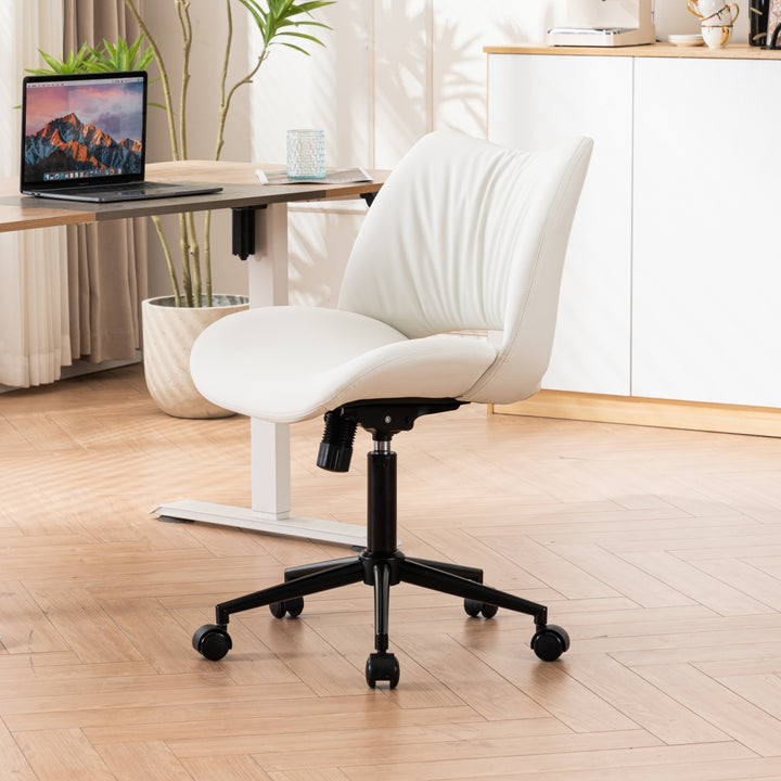 YOUNIKE Home Office Chair Armless Desk Chair with Widened Back