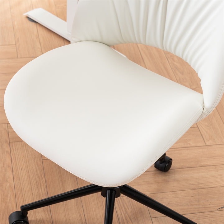 YOUNIKE Home Office Chair Armless Desk Chair with Widened Back