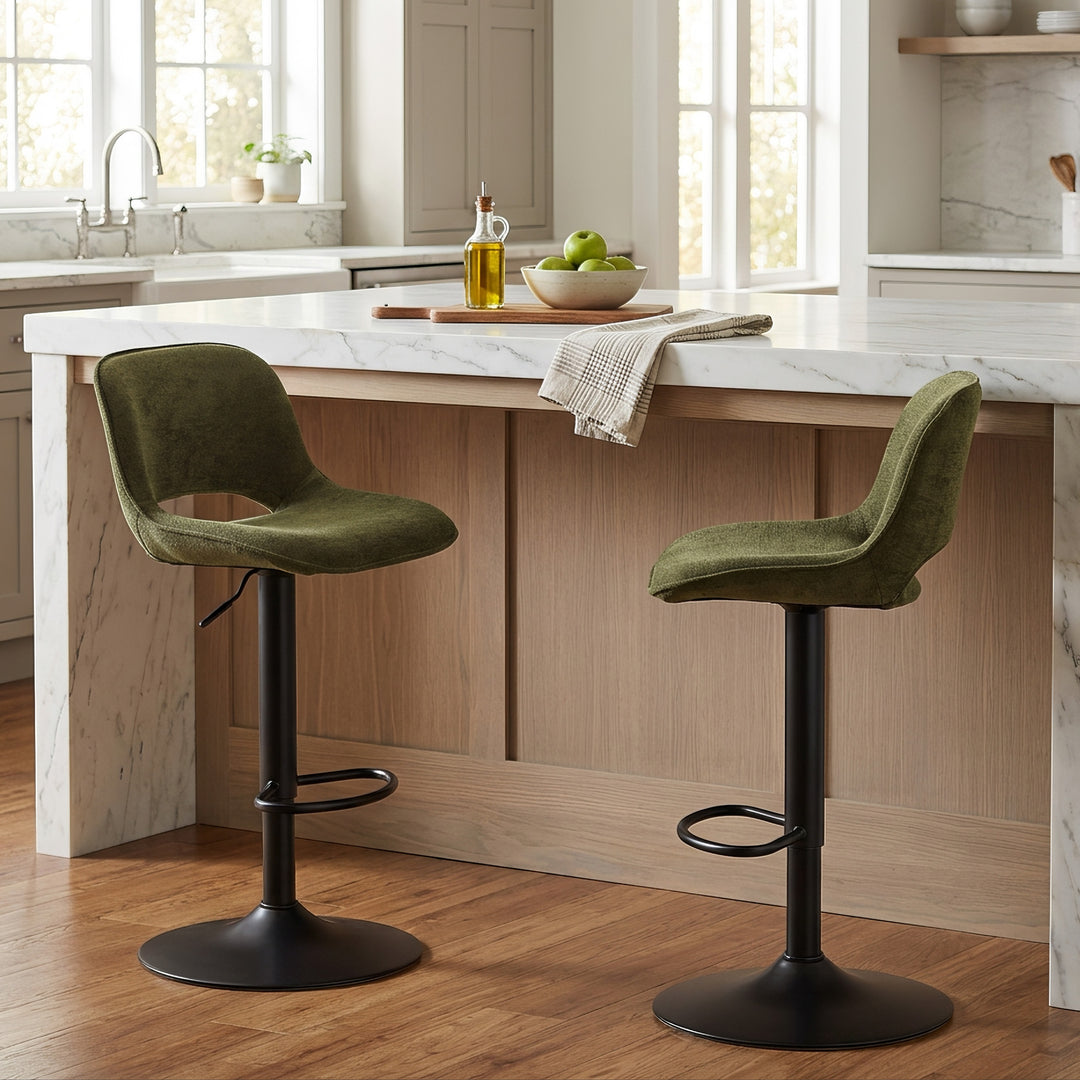YOUNIKE Bar Stools Patchwork Counter Height Stools Set of 2