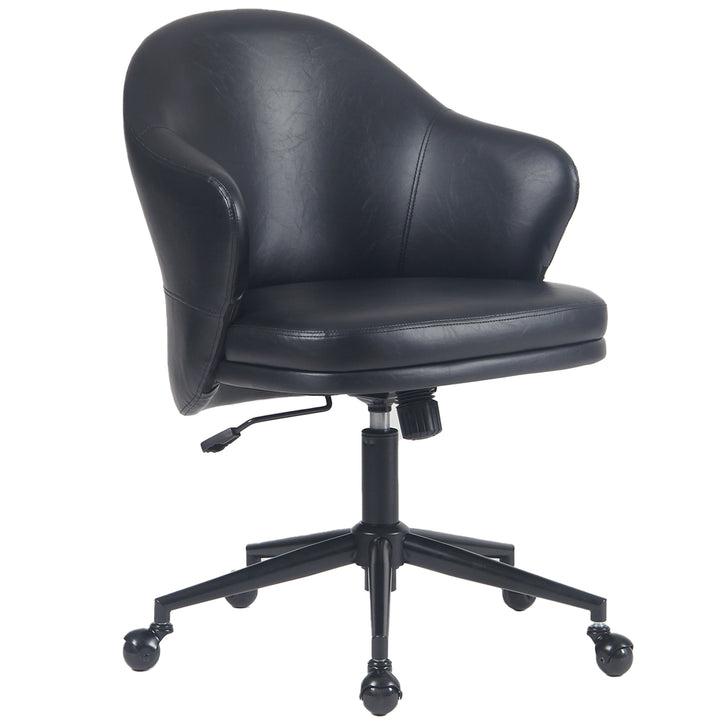 YOUNIKE Modern Shell Office Chair with Arms Rolling Swivel Home Office Chair