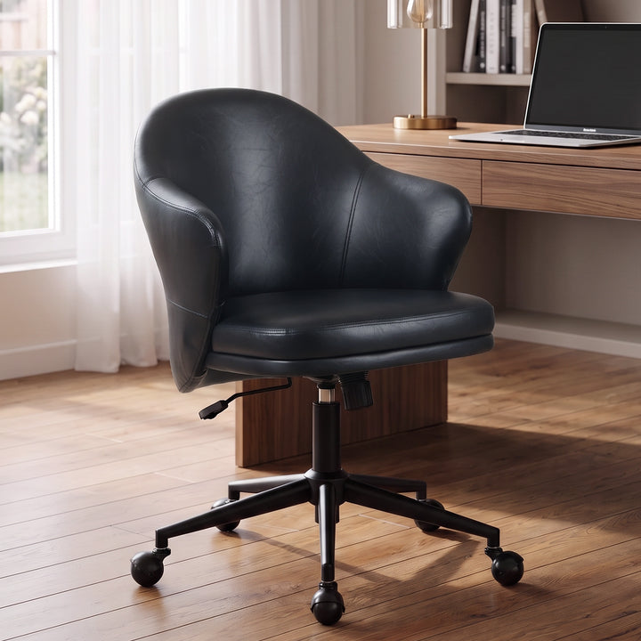 YOUNIKE Modern Shell Office Chair with Arms Rolling Swivel Home Office Chair