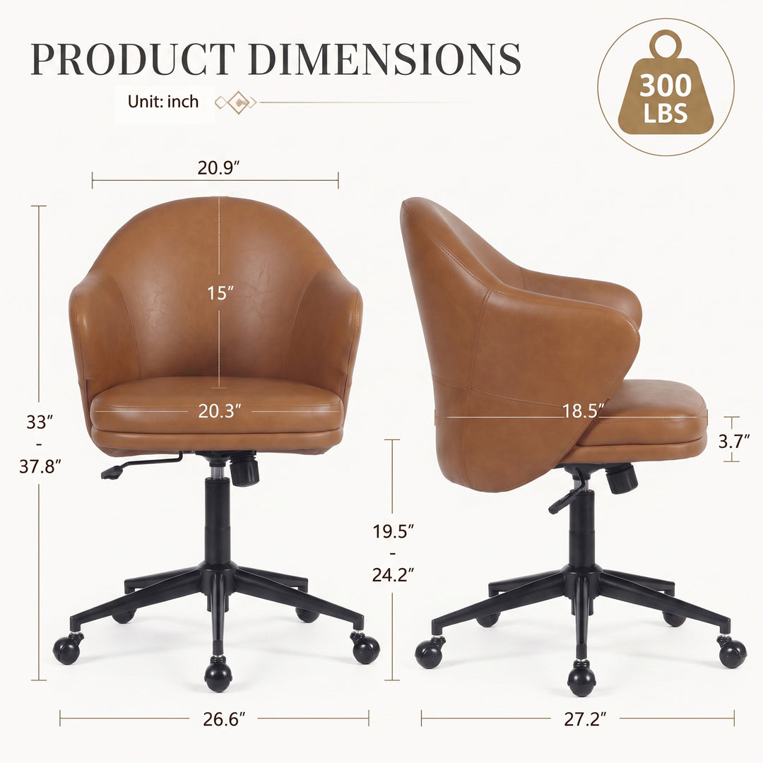 YOUNIKE Modern Shell Office Chair with Arms Rolling Swivel Home Office Chair