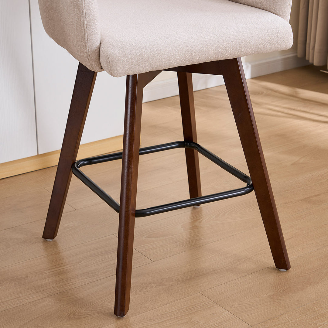 YOUNIKE Swivel Bar Chairs Wooden Bar Stools