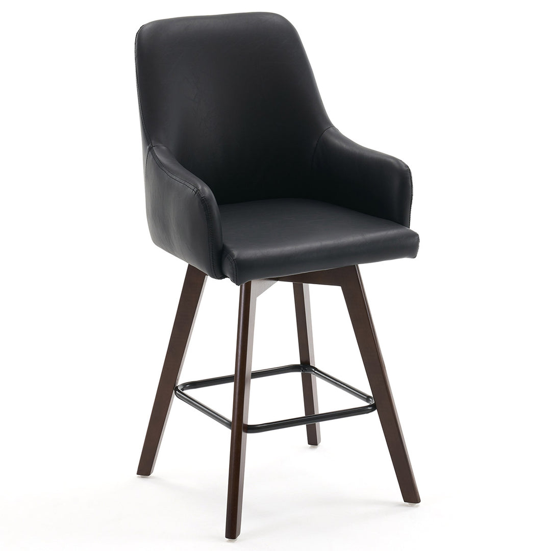 YOUNIKE Swivel Bar Chairs Wooden Bar Stools