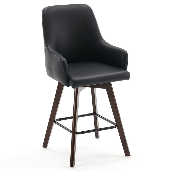 YOUNIKE Swivel Bar Chairs Wooden Bar Stools