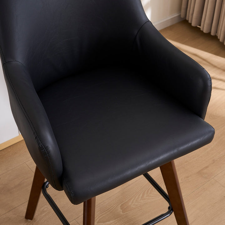 YOUNIKE Swivel Bar Chairs Wooden Bar Stools