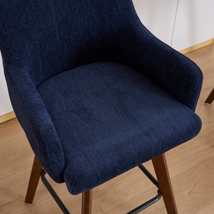 YOUNIKE Swivel Bar Chairs Wooden Bar Stools