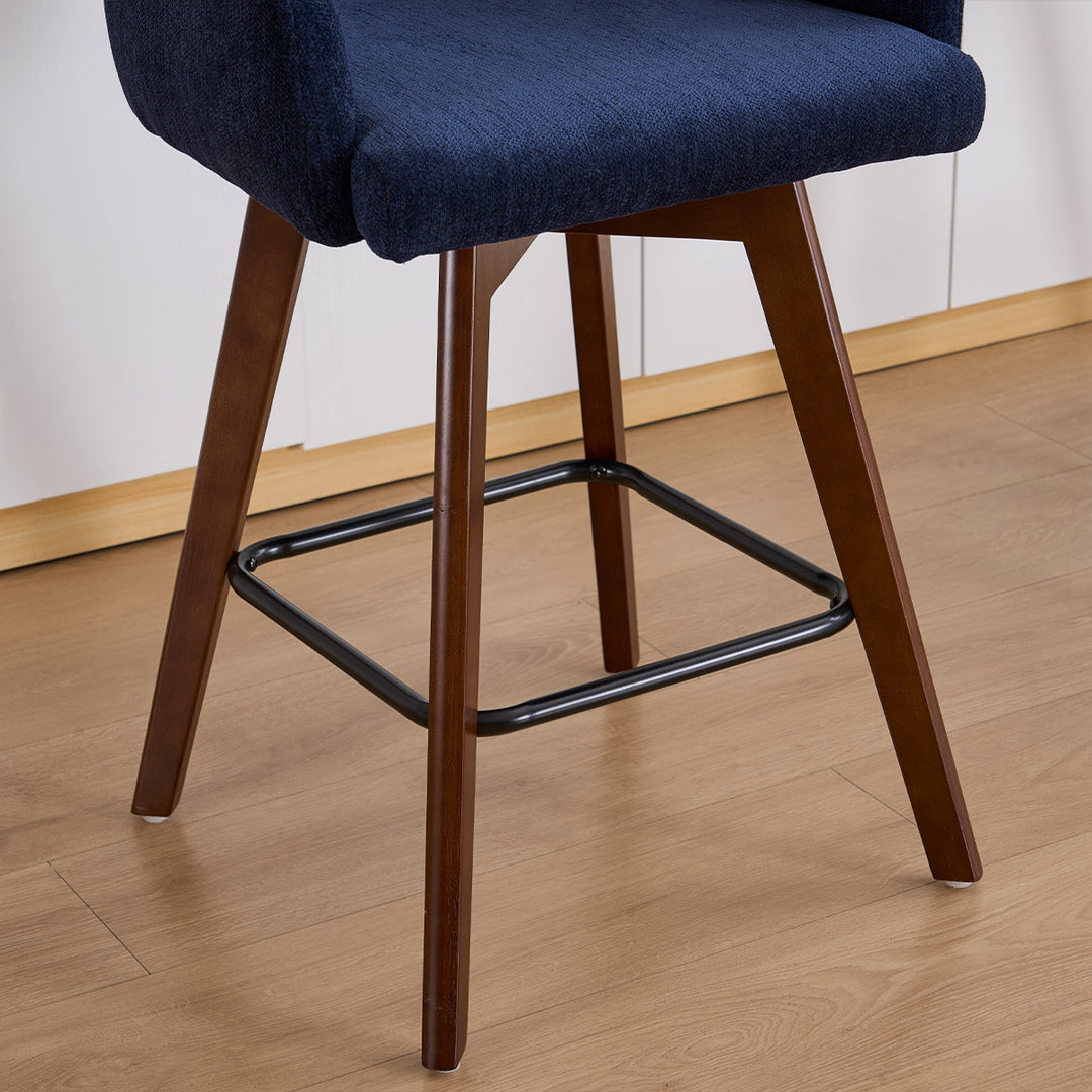 YOUNIKE Swivel Bar Chairs Wooden Bar Stools