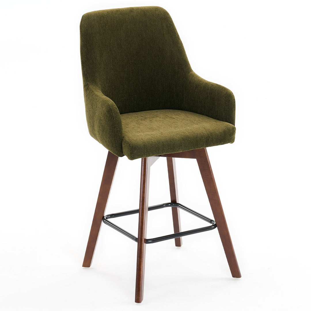 YOUNIKE Swivel Bar Chairs Wooden Bar Stools