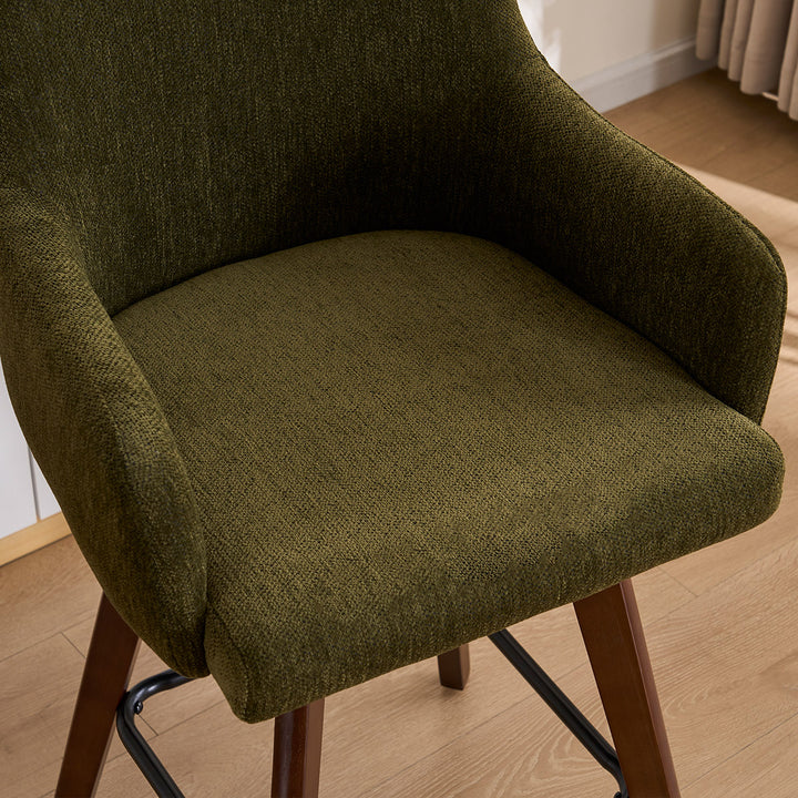 YOUNIKE Swivel Bar Chairs Wooden Bar Stools