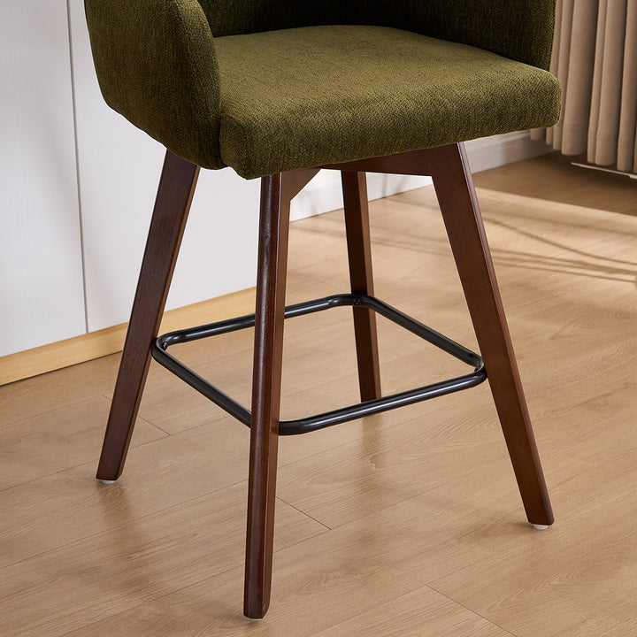 YOUNIKE Swivel Bar Chairs Wooden Bar Stools