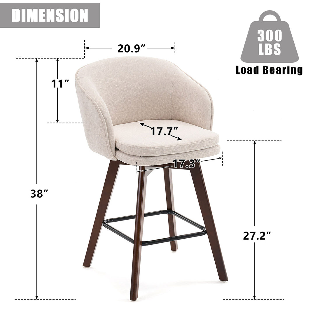 YOUNIKE Bar Chairs Swivel Counter Stools