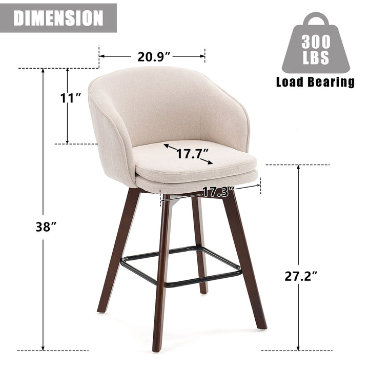YOUNIKE Bar Chairs Swivel Counter Stools