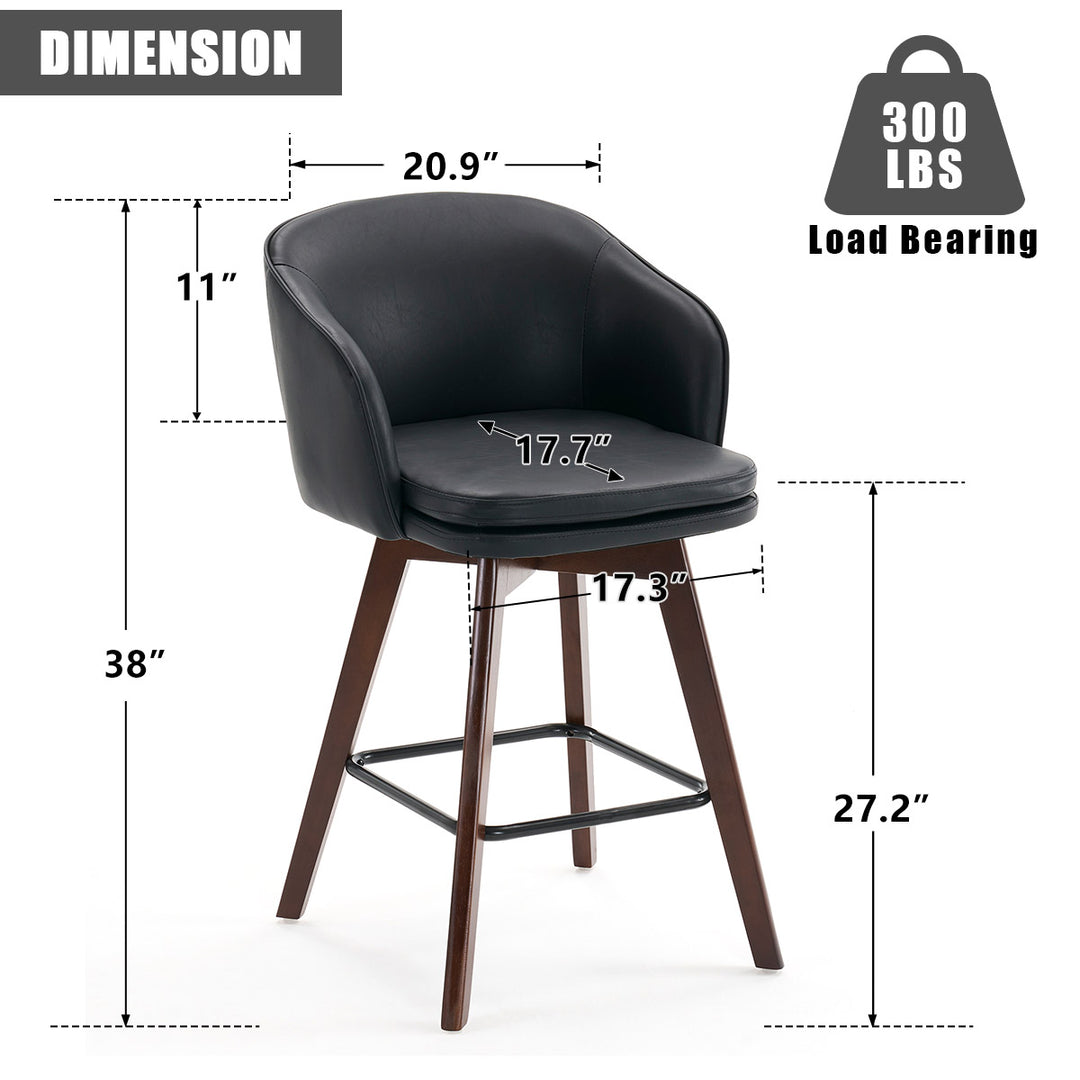 YOUNIKE Bar Chairs Swivel Counter Stools