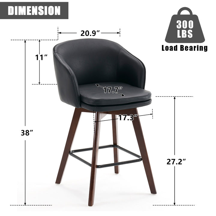 YOUNIKE Bar Chairs Swivel Counter Stools