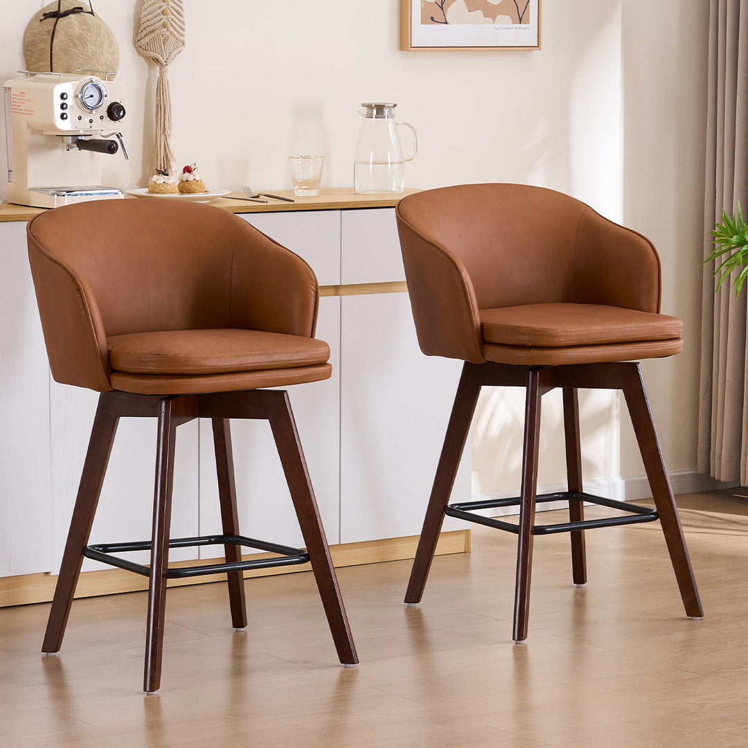YOUNIKE Bar Chairs Swivel Counter Stools