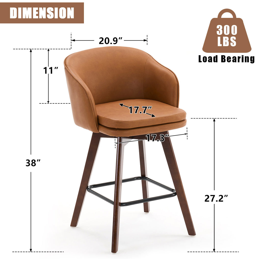 YOUNIKE Bar Chairs Swivel Counter Stools