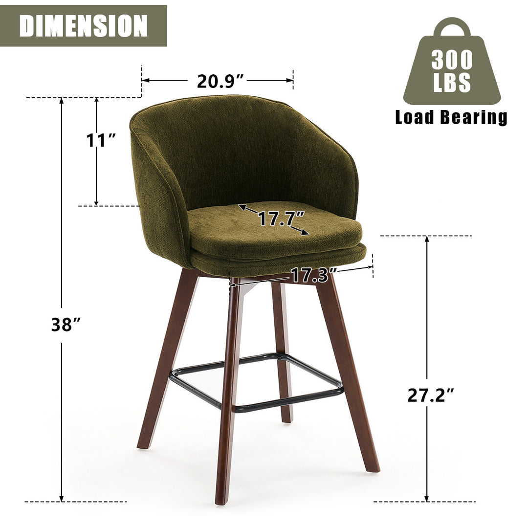YOUNIKE Bar Chairs Swivel Counter Stools