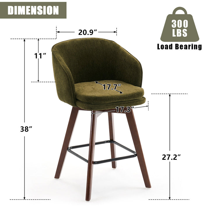 YOUNIKE Bar Chairs Swivel Counter Stools