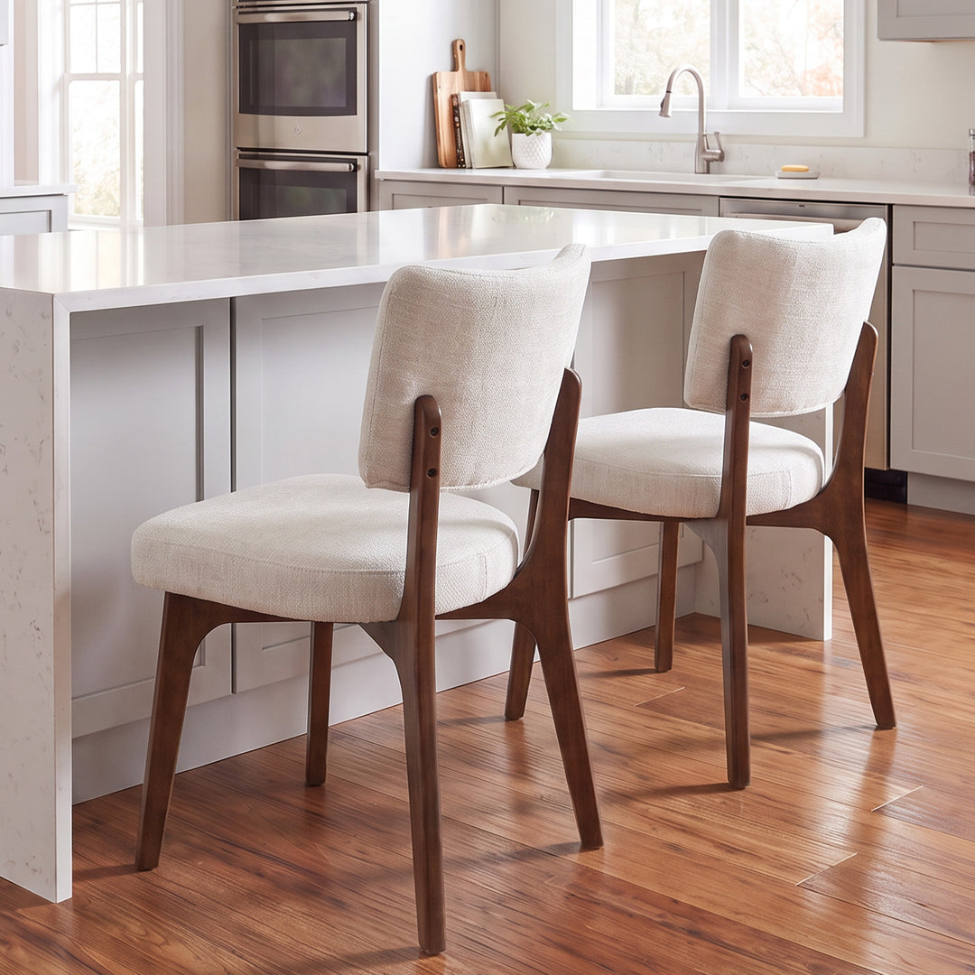 YOUNIKE Modern Dining Chairs Padded Kitchen Chairs with Solid Wood Legs