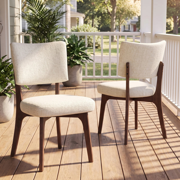 YOUNIKE Modern Dining Chairs Padded Kitchen Chairs with Solid Wood Legs