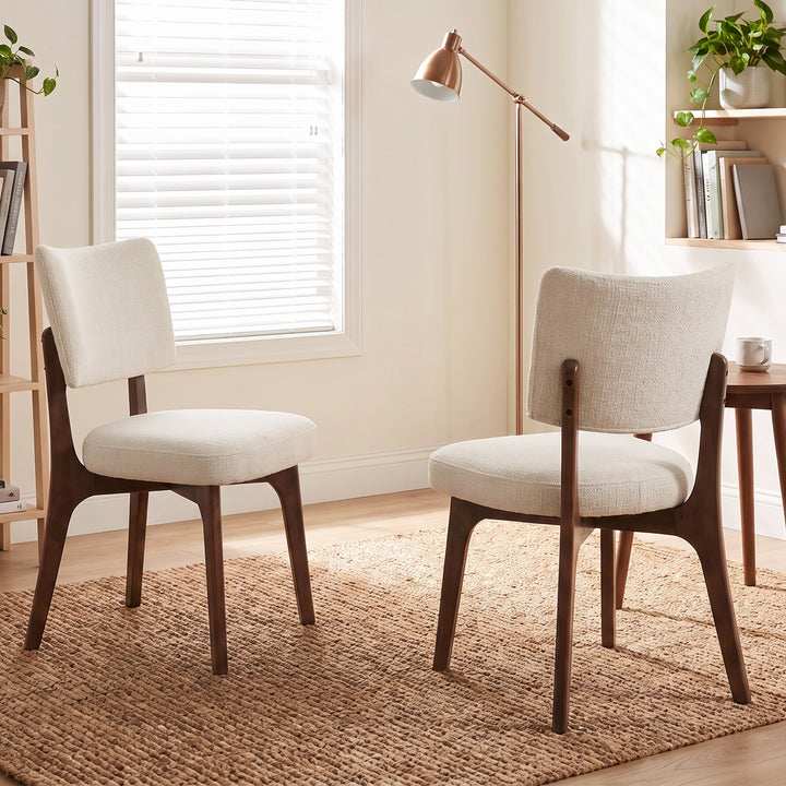 YOUNIKE Modern Dining Chairs Padded Kitchen Chairs with Solid Wood Legs
