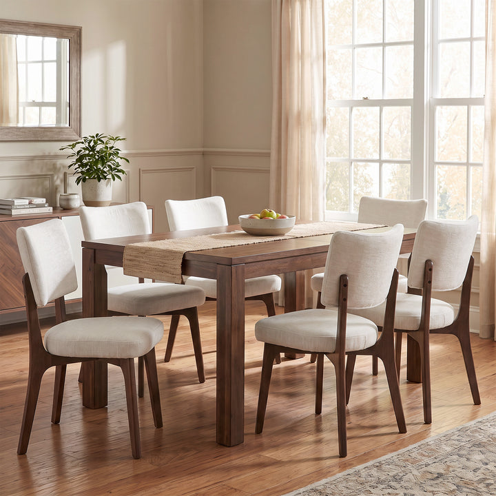 YOUNIKE Modern Dining Chairs Padded Kitchen Chairs with Solid Wood Legs