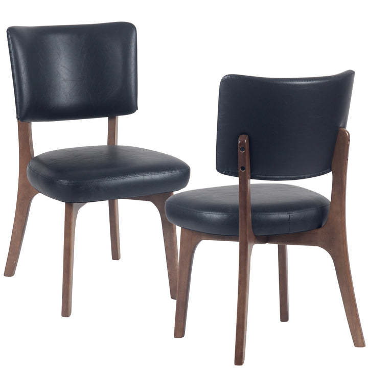 YOUNIKE Modern Dining Chairs Padded Kitchen Chairs with Solid Wood Legs