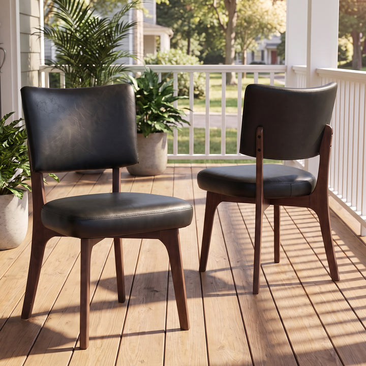 YOUNIKE Modern Dining Chairs Padded Kitchen Chairs with Solid Wood Legs