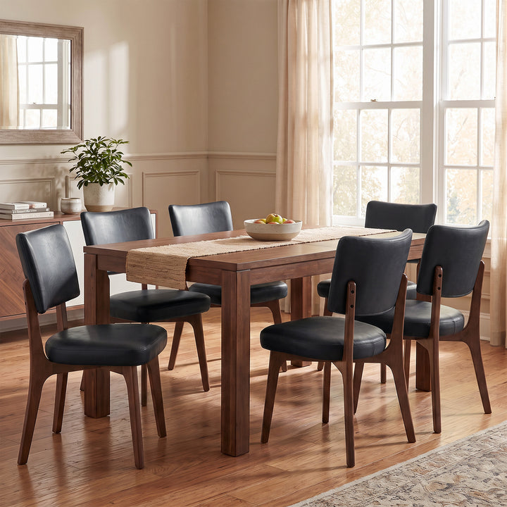 YOUNIKE Modern Dining Chairs Padded Kitchen Chairs with Solid Wood Legs