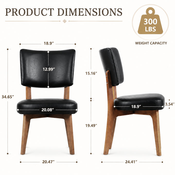 YOUNIKE Modern Dining Chairs Padded Kitchen Chairs with Solid Wood Legs