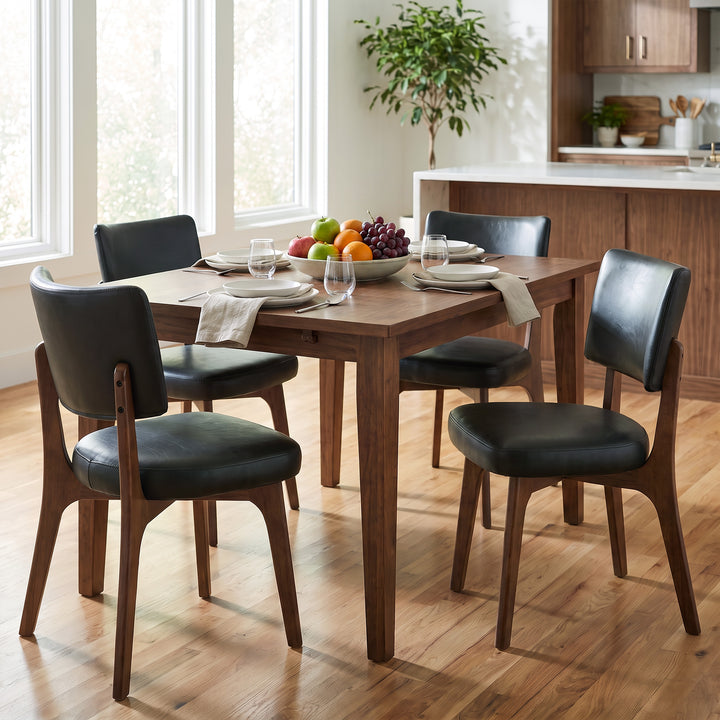 YOUNIKE Modern Dining Chairs Padded Kitchen Chairs with Solid Wood Legs