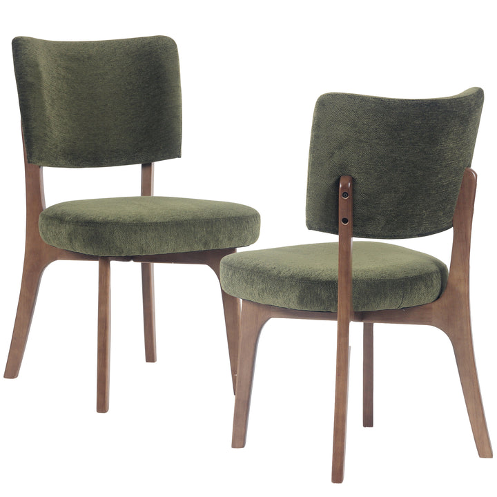 YOUNIKE Modern Dining Chairs Padded Kitchen Chairs with Solid Wood Legs