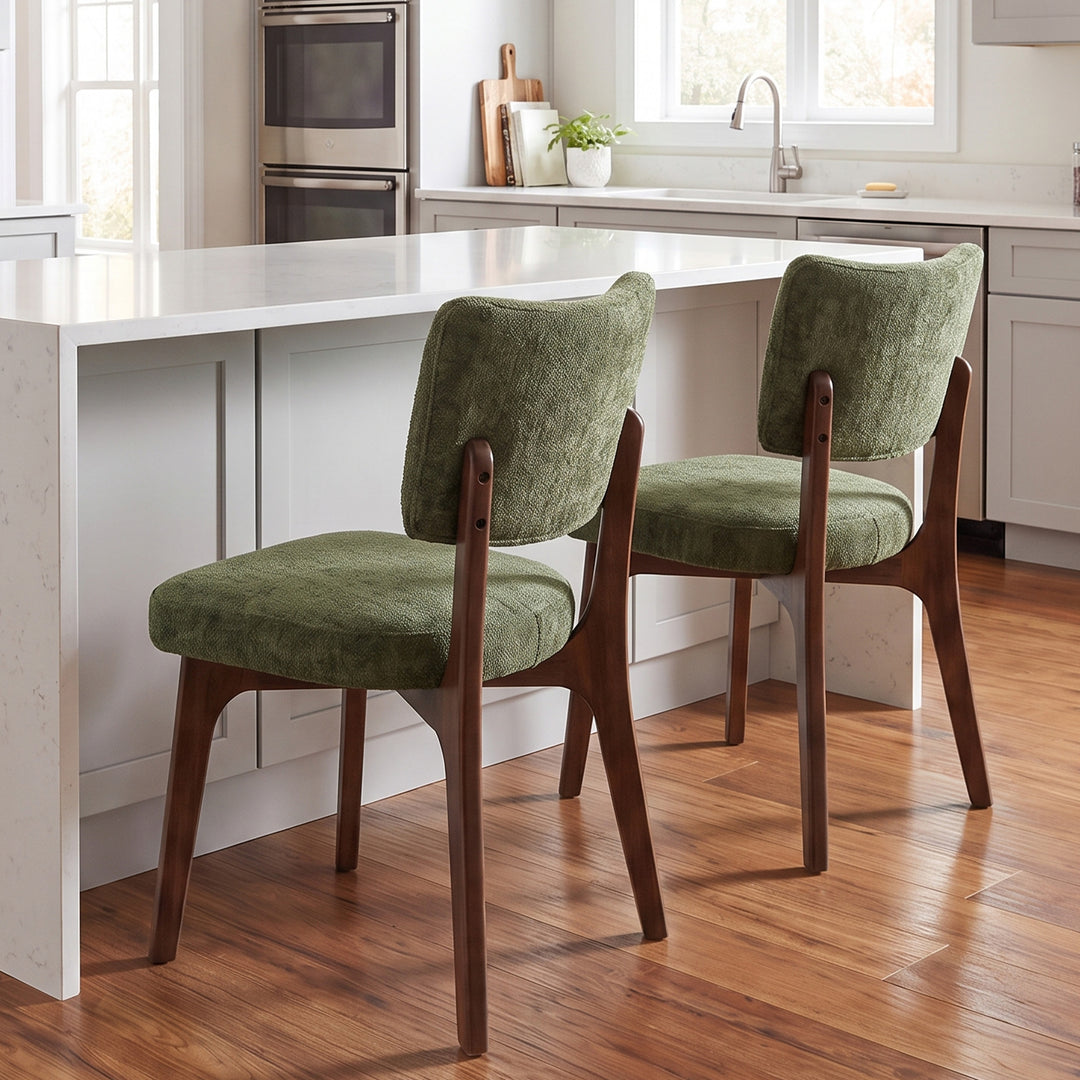 YOUNIKE Modern Dining Chairs Padded Kitchen Chairs with Solid Wood Legs