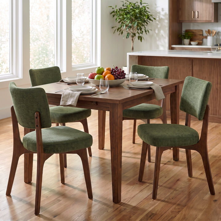 YOUNIKE Modern Dining Chairs Padded Kitchen Chairs with Solid Wood Legs