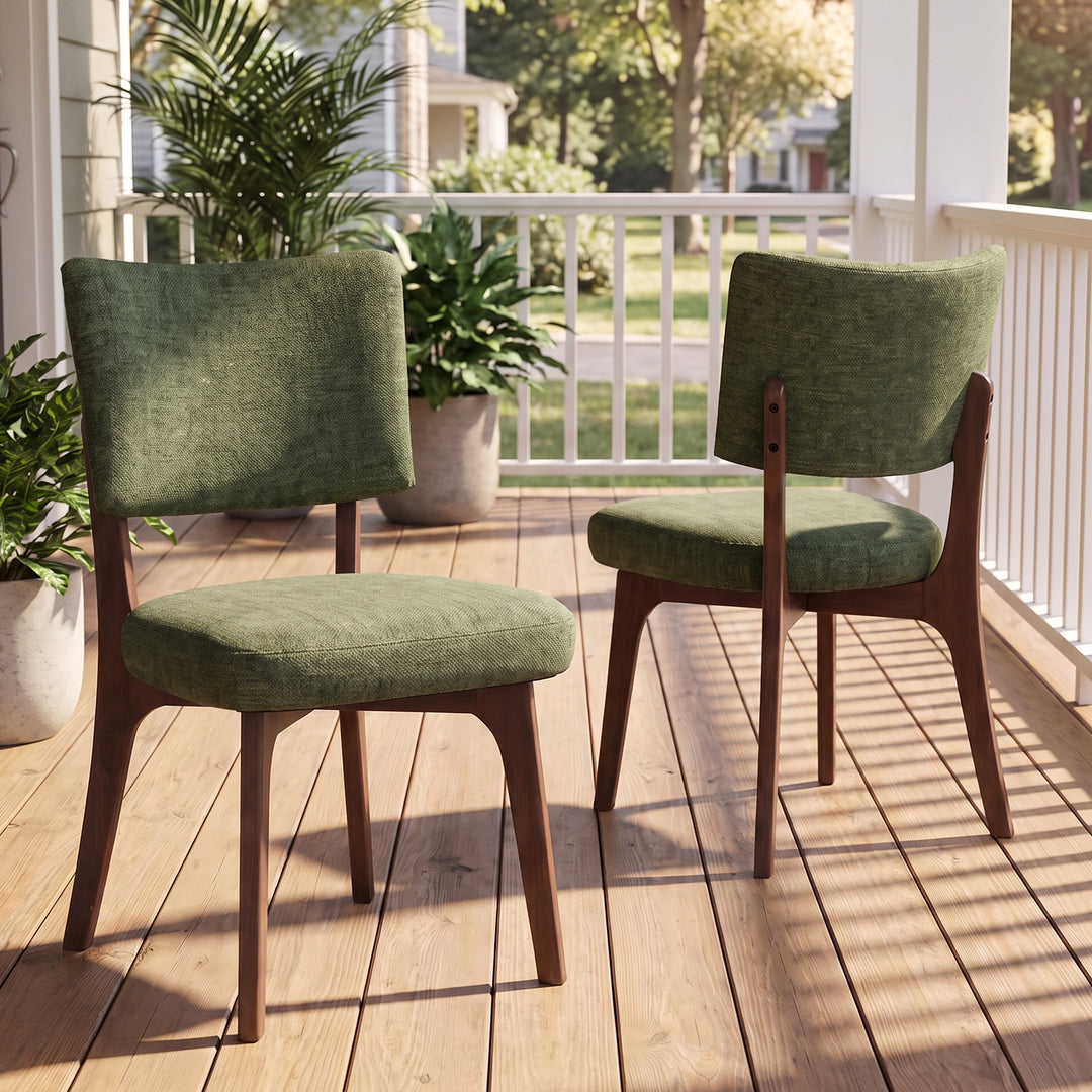 YOUNIKE Modern Dining Chairs Padded Kitchen Chairs with Solid Wood Legs