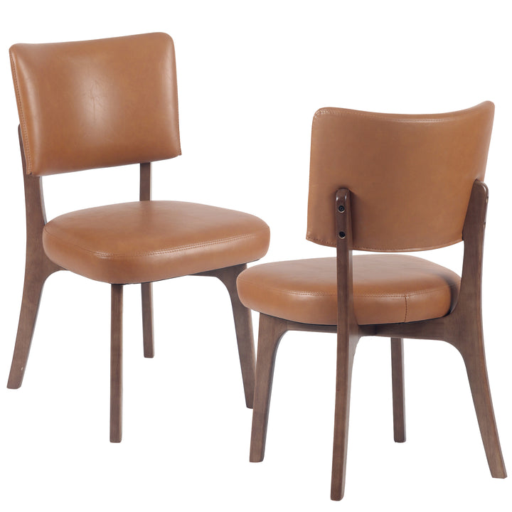 YOUNIKE Modern Dining Chairs Padded Kitchen Chairs with Solid Wood Legs