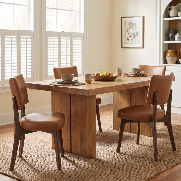 YOUNIKE Modern Dining Chairs Padded Kitchen Chairs with Solid Wood Legs