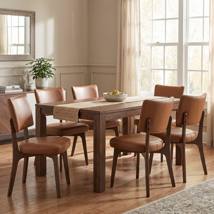 YOUNIKE Modern Dining Chairs Padded Kitchen Chairs with Solid Wood Legs